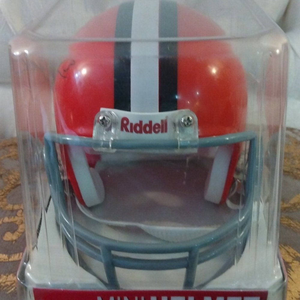 NFL Cleveland Browns Derrick Anderson Sign Helmet